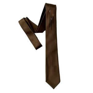Rhodia Vintage Necktie - Acetate - Made in France - Brown Black White Blue